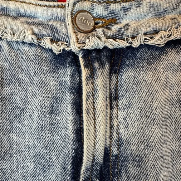 Stop Jeans Rare Colombian Butt Lift Boot Cut Womens size 8 Distressed Frayed Hem - Picture 3 of 12
